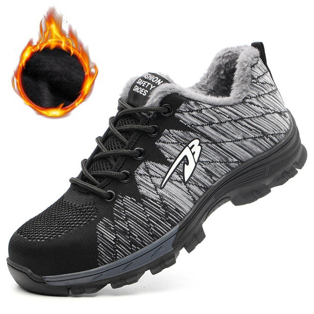 Dropshipping Puncture-Proof Safety Shoes Indestructible Non-slip Steel Toe Work Shoes Outdoor Breathable Men Shoes